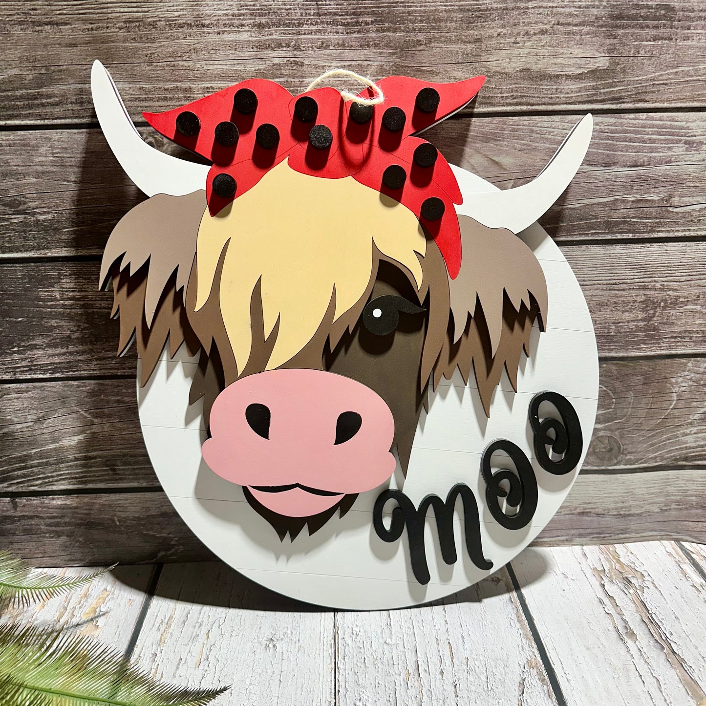 Highland Moo Cow Sign