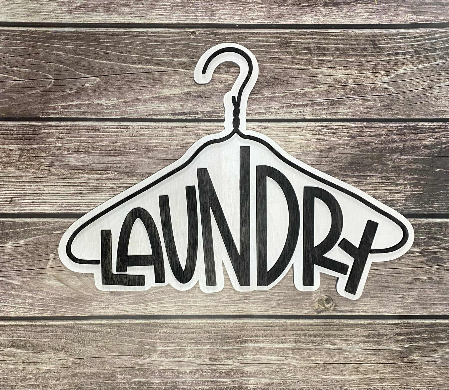 Laundry room hanger sign