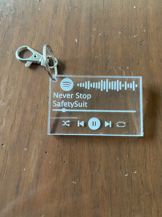 Custom Spotify Keychain | Acrylic Music Keychain | Personalized Song Gift
