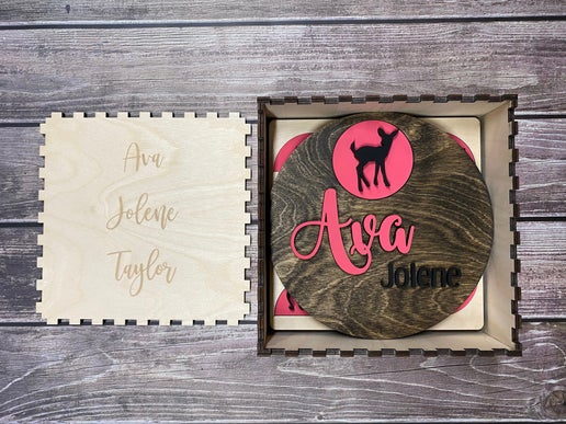 Customizable Girl Milestone Round