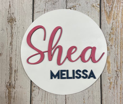Custom Name Round - Shea Melissa Design