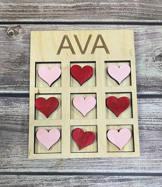 Custom Name Valentineβs Day Tic-Tac-Toe!