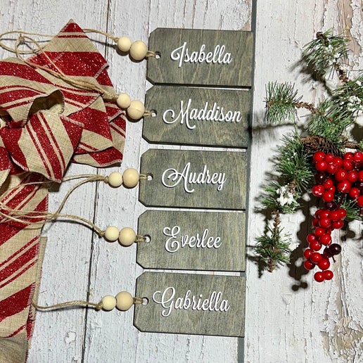 Personalized Christmas Stocking Tags