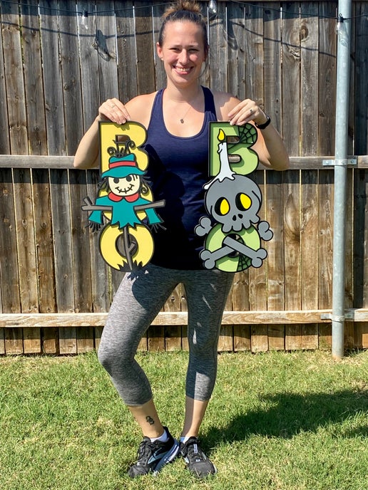 Boo Scarecrow Door hanger