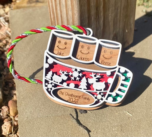 Personalized Hot Cocoa Family Ornament