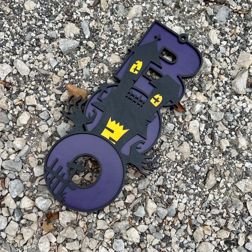 Boo Haunted House Door Hanger