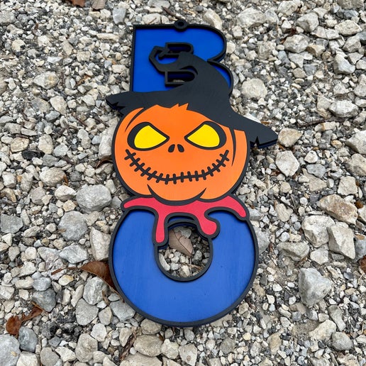 Boo Creepy Pumpkin Door Hanger