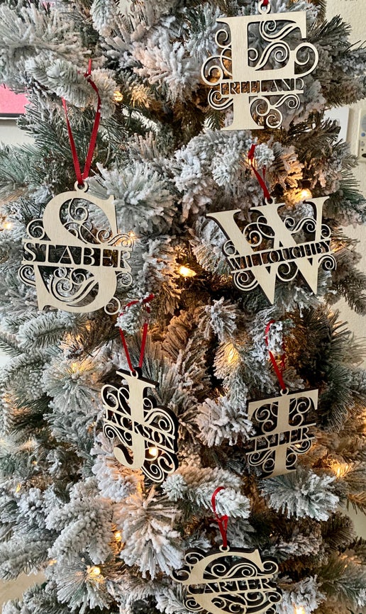 Custom Wood Name Ornaments 🎄✨