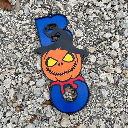 Boo Creepy Pumpkin Door Hanger
