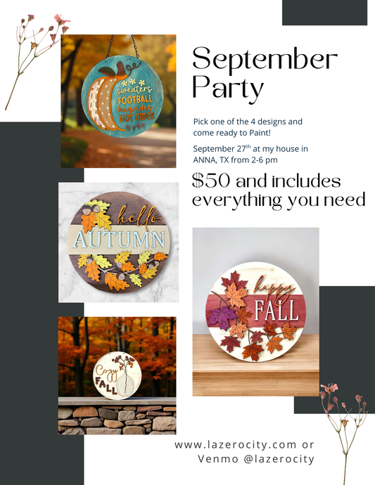 September Party – Fall DIY Paint Workshop