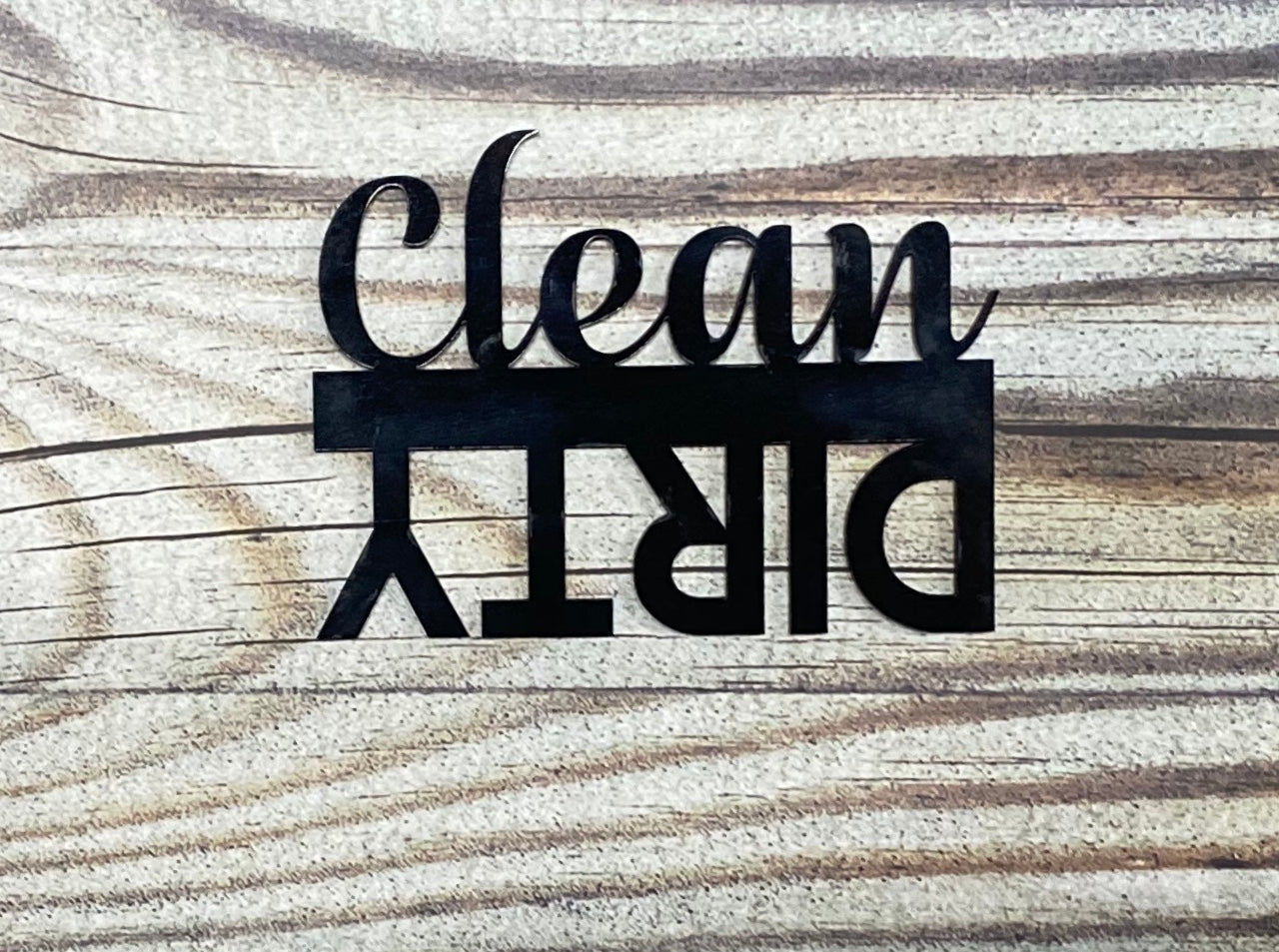Magnetic Clean or dirty acrylic dishwasher sign