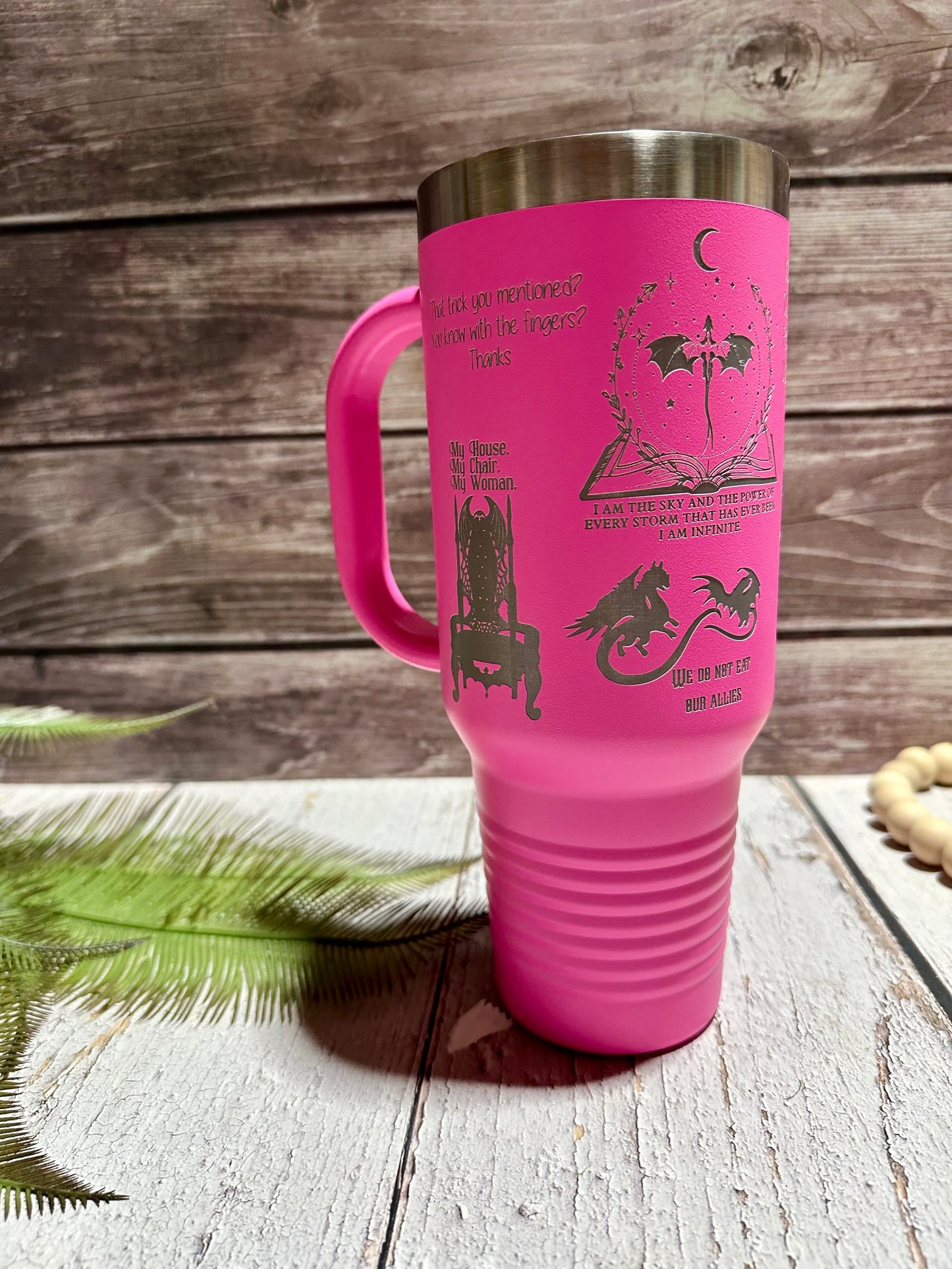 Iron Flame Book Engraved 40 oz Tumblers