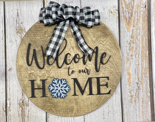 Welcome To Our Home Interchangeable Sign