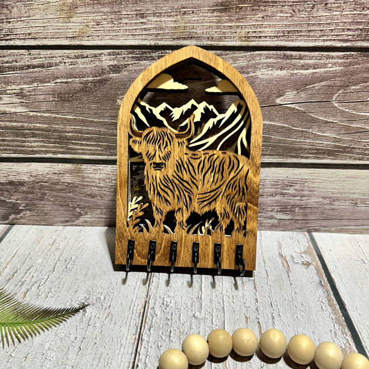 Highland Cow Key Holder