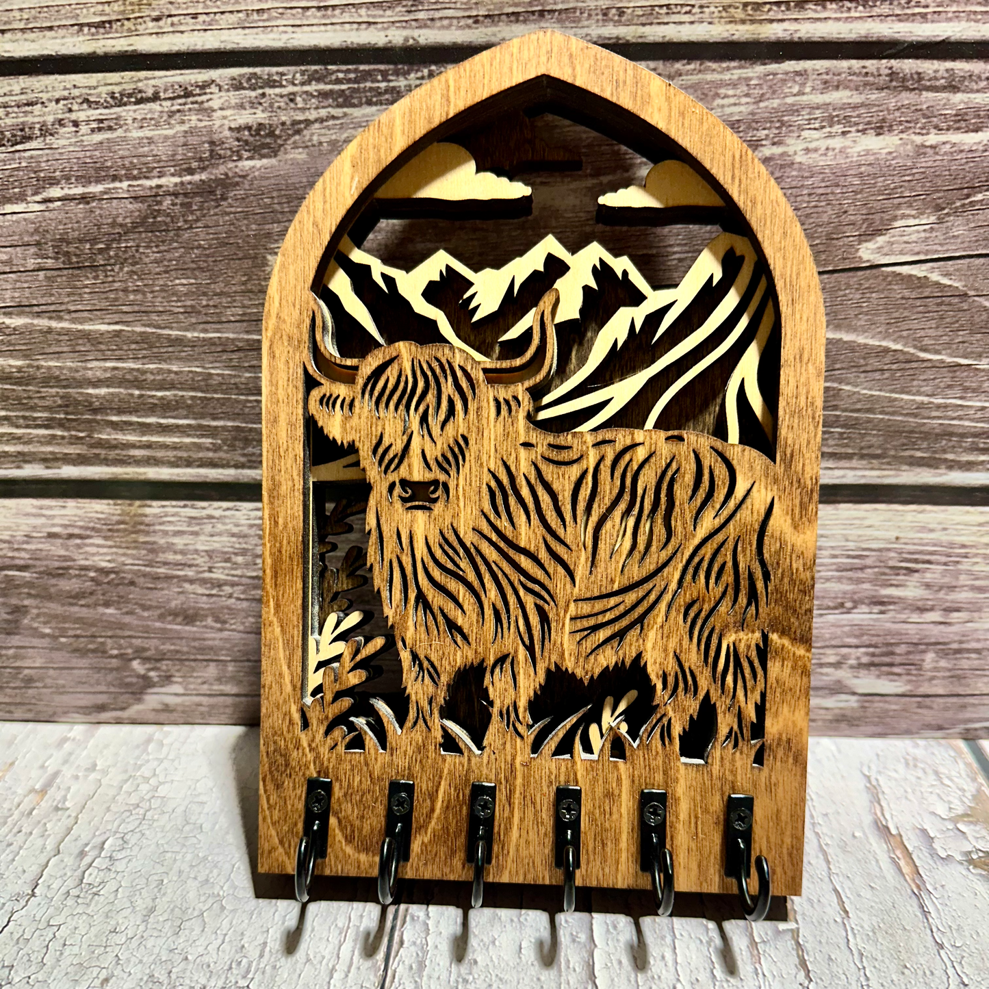 Highland Cow Key Holder