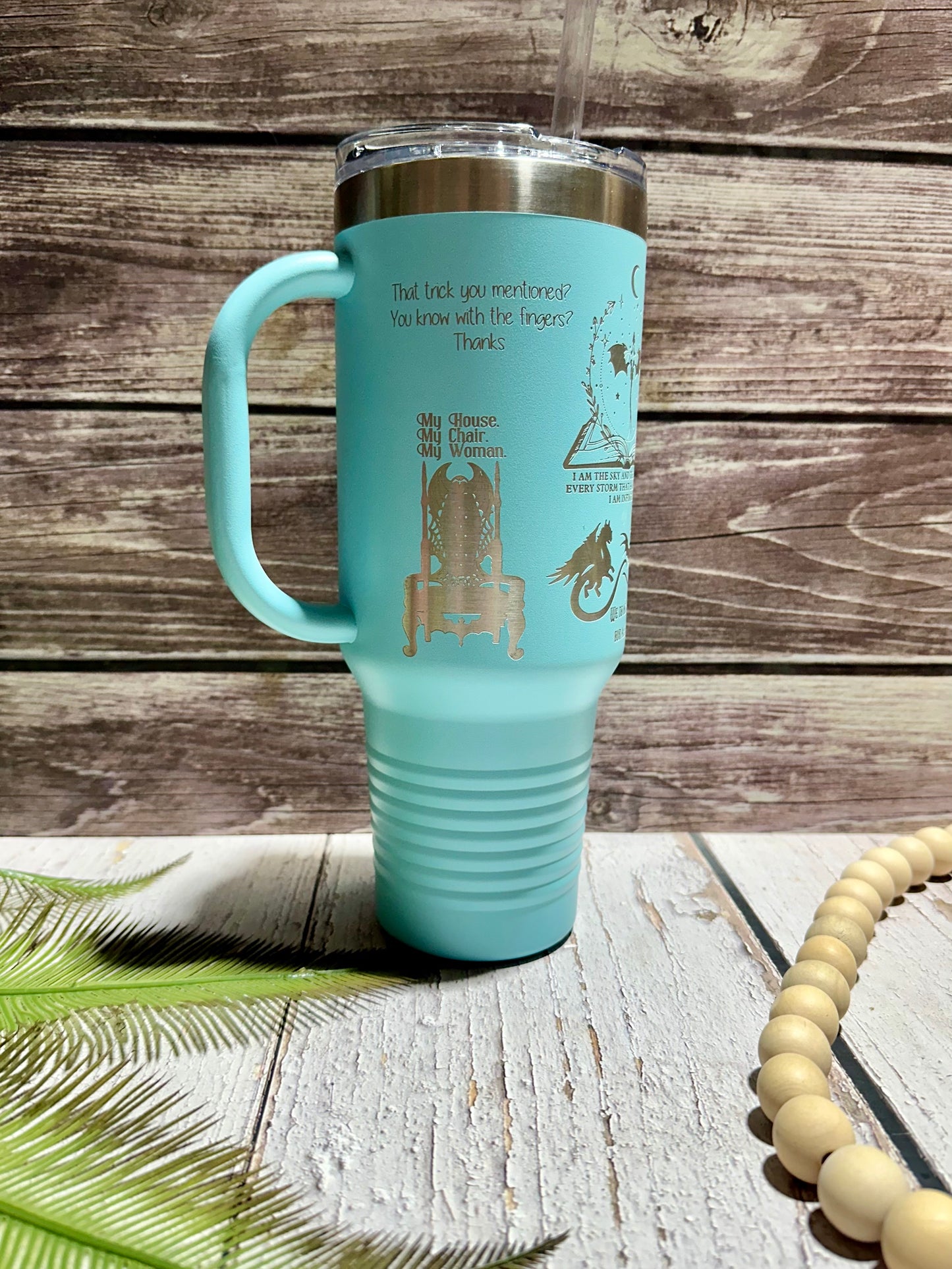 Iron Flame Book Engraved 40 oz Tumblers