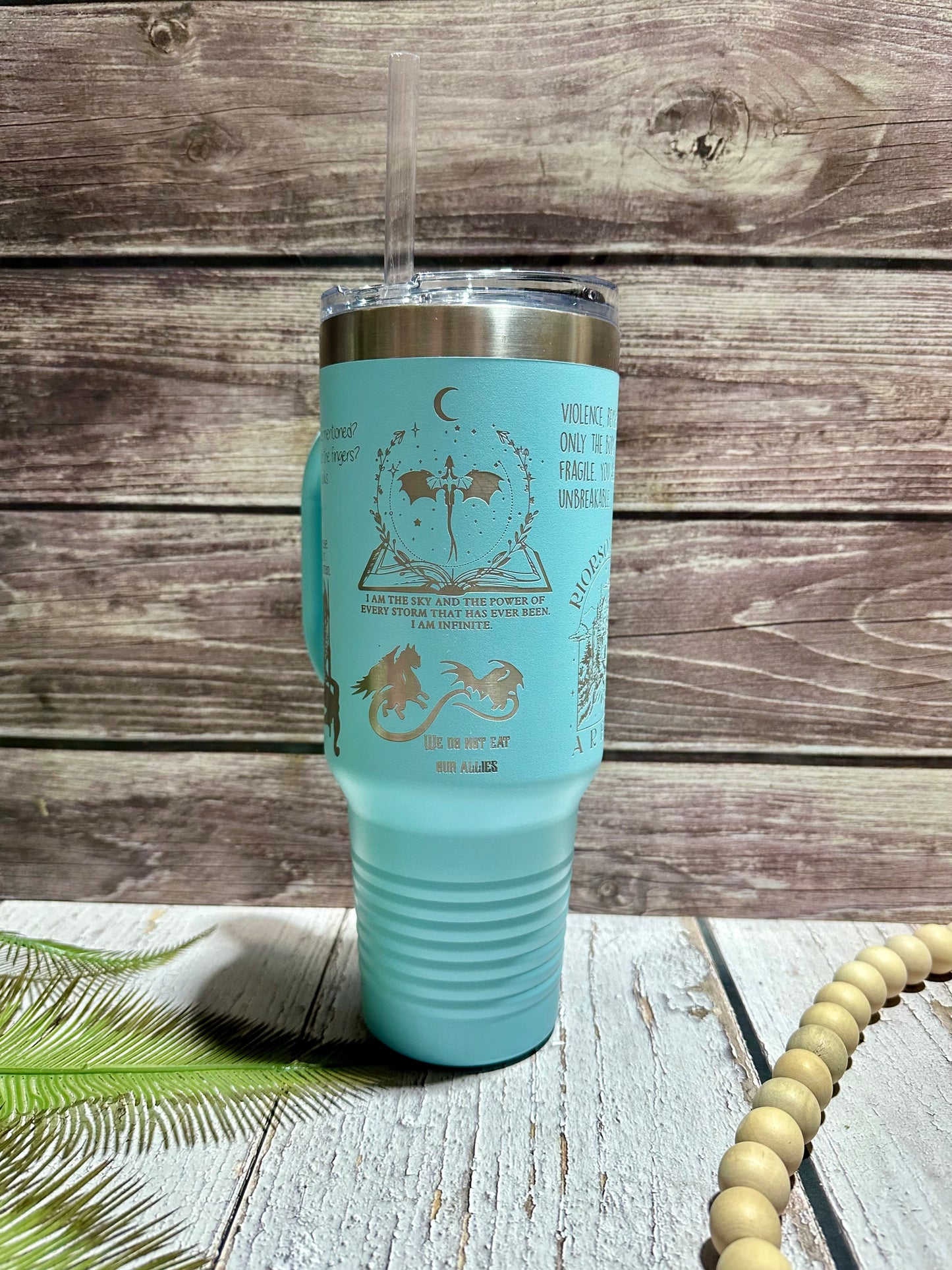 Iron Flame Book Engraved 40 oz Tumblers