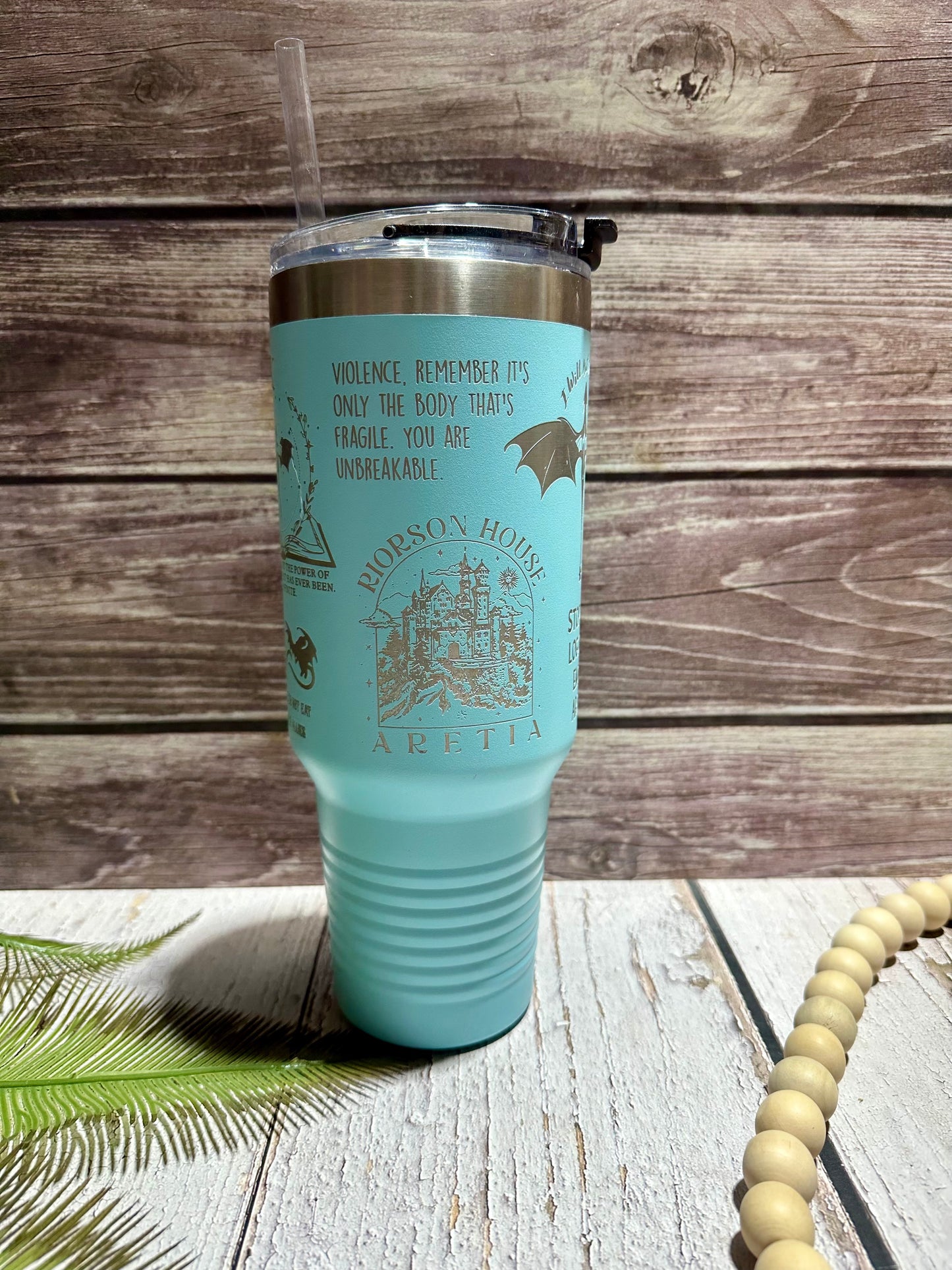 Iron Flame Book Engraved 40 oz Tumblers