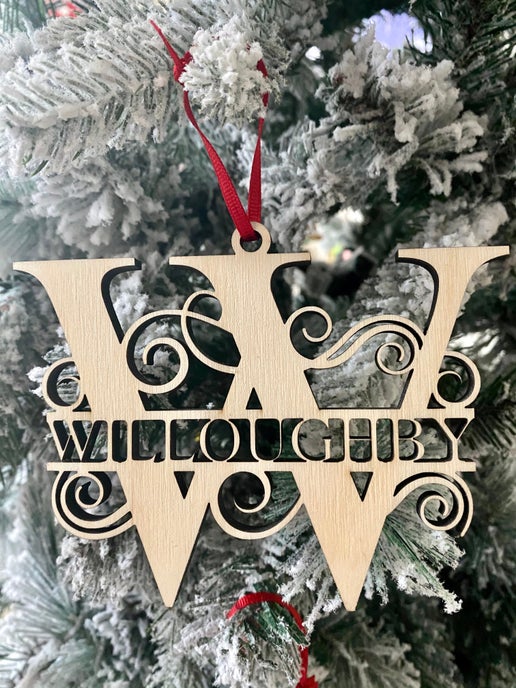 Custom Wood Name Ornaments 🎄✨