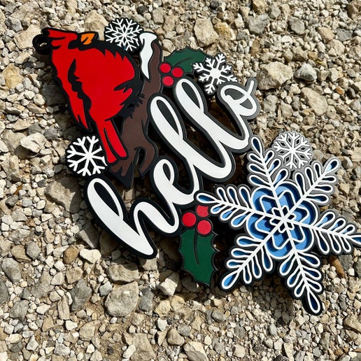 Hello Winter Front Door Sign