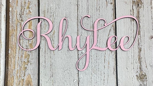 Custom 20-Inch Name Sign with Elegant Swirls ✨