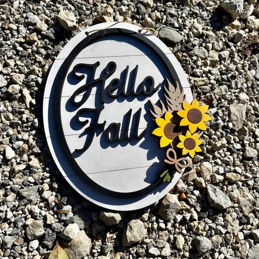 Hello Fall Door Sign