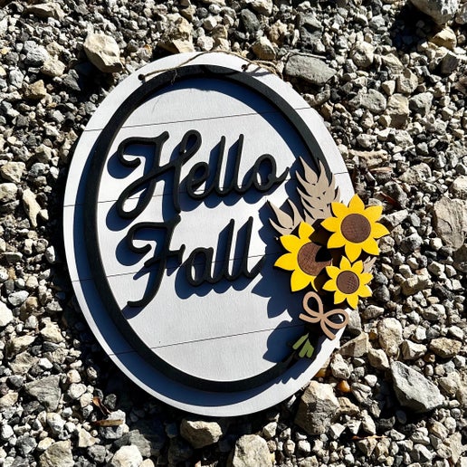 Hello Fall Door Sign