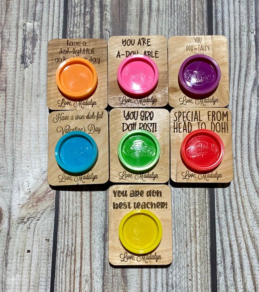 Personalized Play-Doh Valentine’s Day Cards
