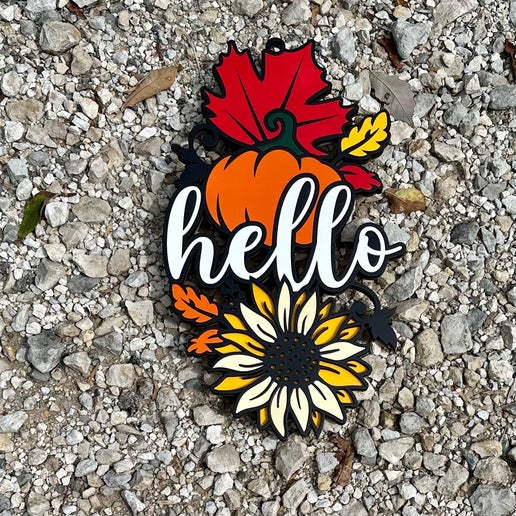 Hello Fall Front Door Sign