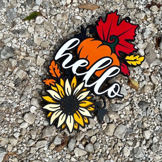 Hello Fall Front Door Sign