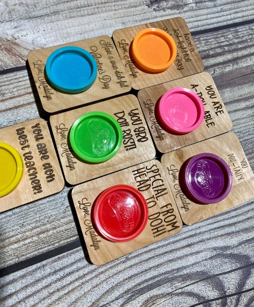 Personalized Play-Doh Valentine’s Day Cards