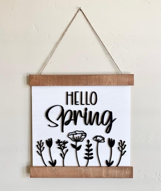 April DIY Kit – “Hello Spring” Wooden Craft Sign