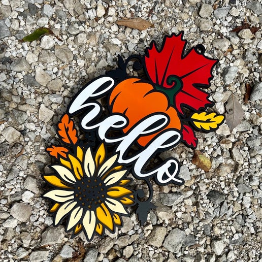 Hello Fall Front Door Sign