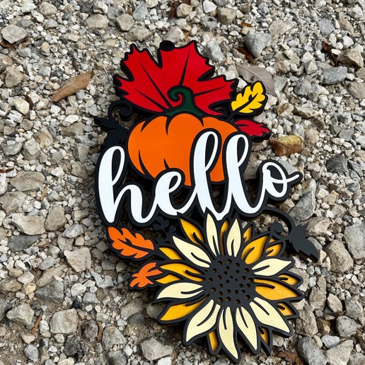 Hello Fall Front Door Sign