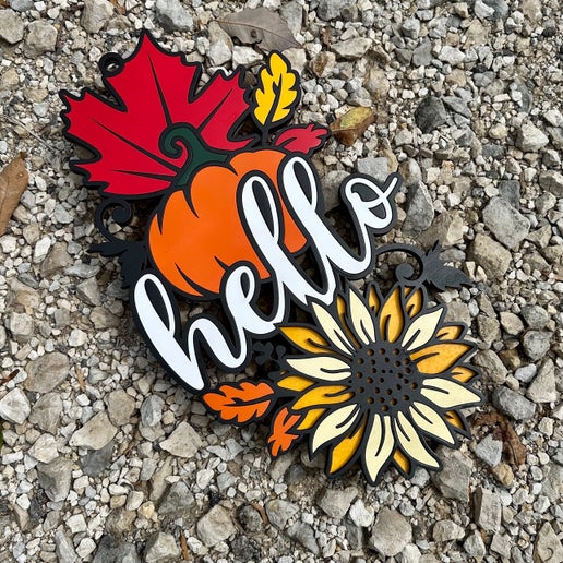 Hello Fall Front Door Sign
