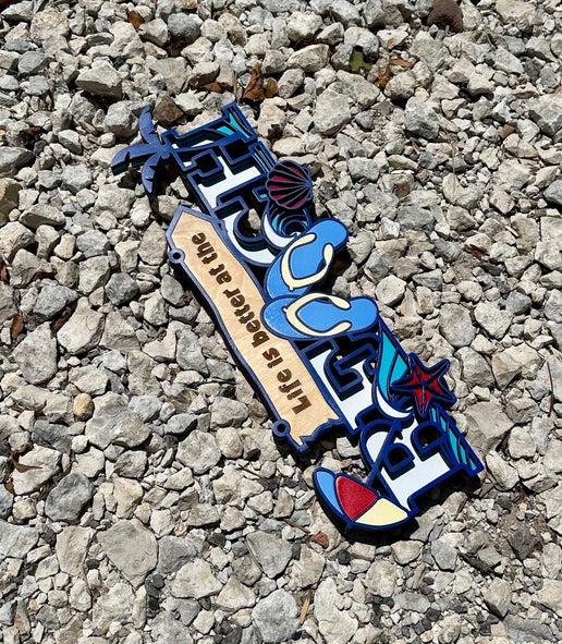 Life is Better at the Beach – 19-Inch Multi-Layer Wood Sign