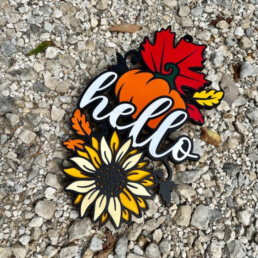 Hello Fall Front Door Sign