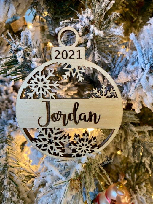Custom Snowflake Name Ornaments