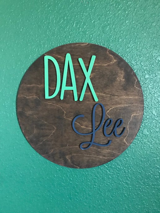 Custom Dax Name Round Wall Sign 🖌️✨