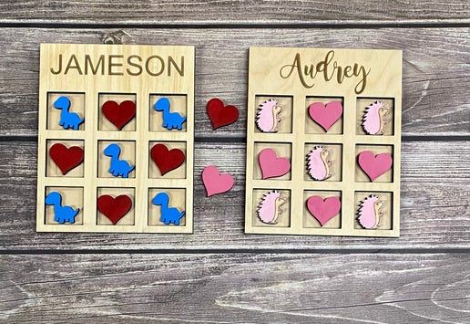 Custom Name Valentine’s Day Tic-Tac-Toe!