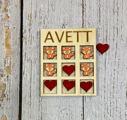 Custom Name Valentine’s Day Tic-Tac-Toe!