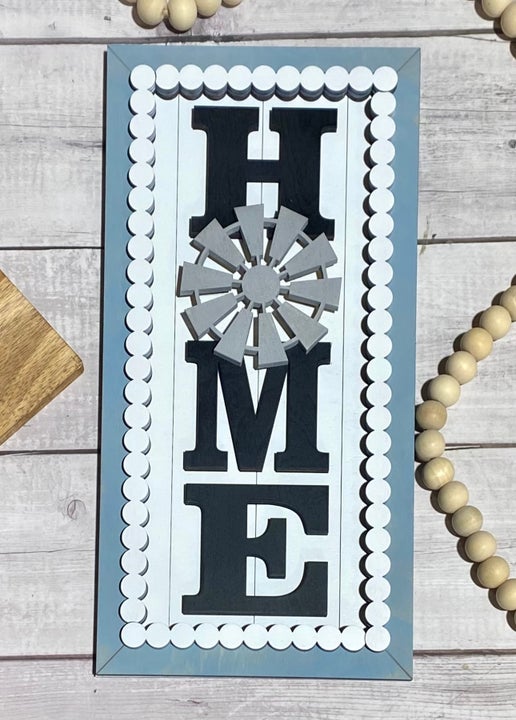 Farmhouse ‘HOME’ Windmill Sign
