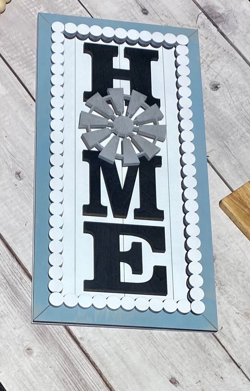 Farmhouse ‘HOME’ Windmill Sign