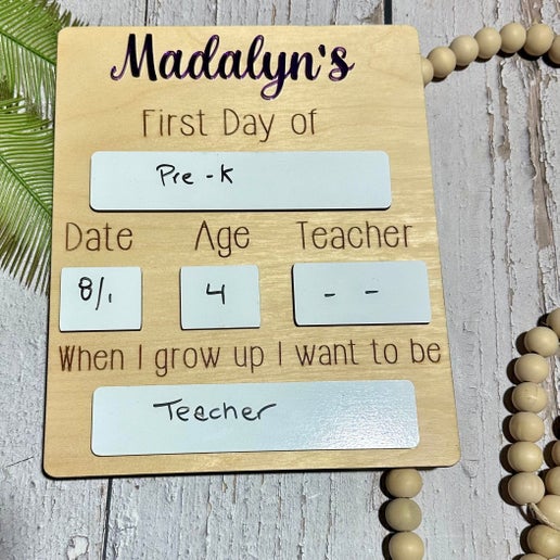First or Last Day of school sign