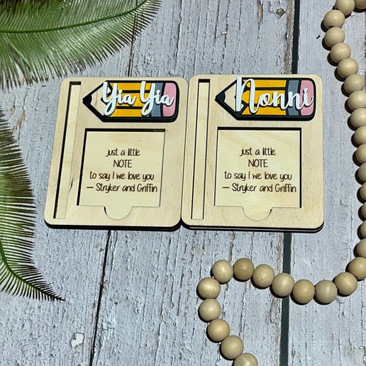Personalized Wooden Post-It Note Holder – The Perfect Thoughtful Gift! ✏️💛