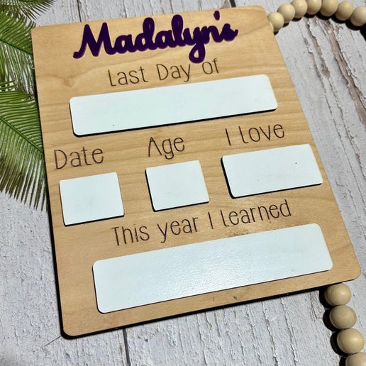 First or Last Day of school sign