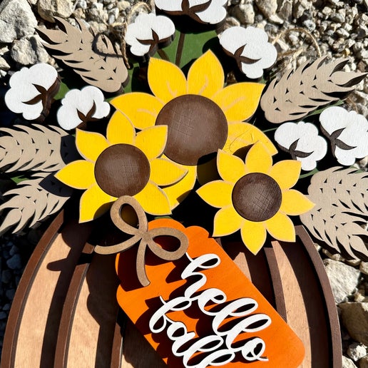 Hello Fall Pumpkin Door sign