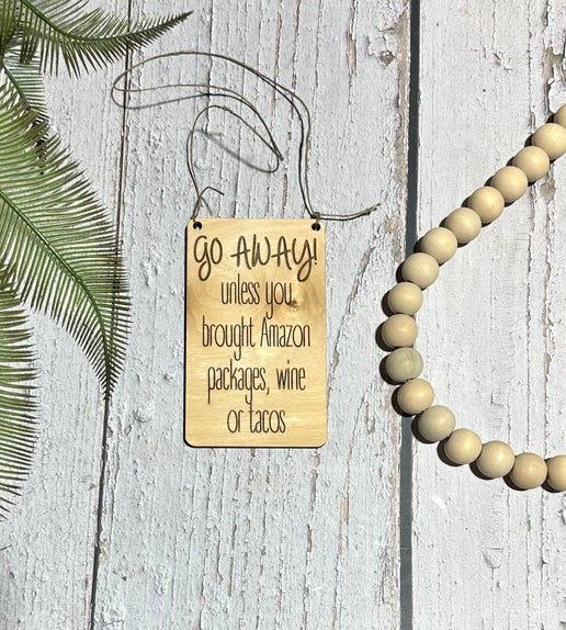 Go Away Ring Doorbell Sign