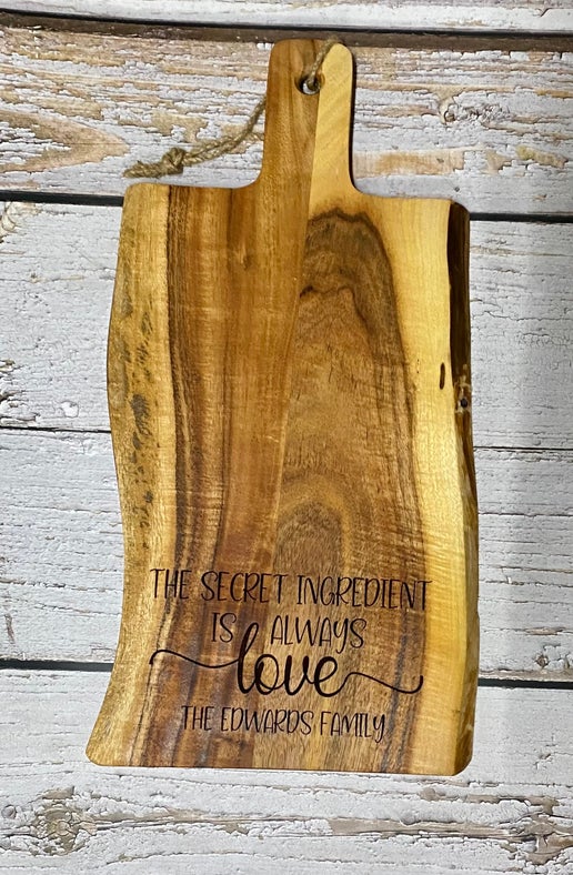 Personalized Acacia Wood Cutting Board – Custom Engraved