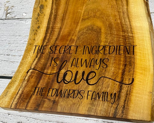 Personalized Acacia Wood Cutting Board – Custom Engraved